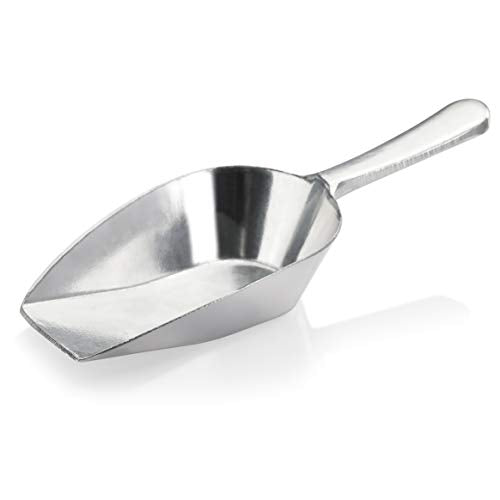 New Star Foodservice Cast Aluminum Flat Bottom Scoop, 2-Ounce, Silver - size: 2-Ounce