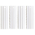 Cake Scrapers Set Decorating Comb and Icing Smoother, Plastic Sawtooth Scraper Polisher Butter Mousse Cream Cake Edge DIY Tool -8 Design Textures (White) - color: White