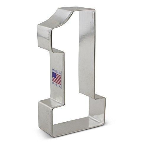 Ann Clark Large Number One #1 Cookie Cutter, Large 4.5" Made in USA - size: 4.4"