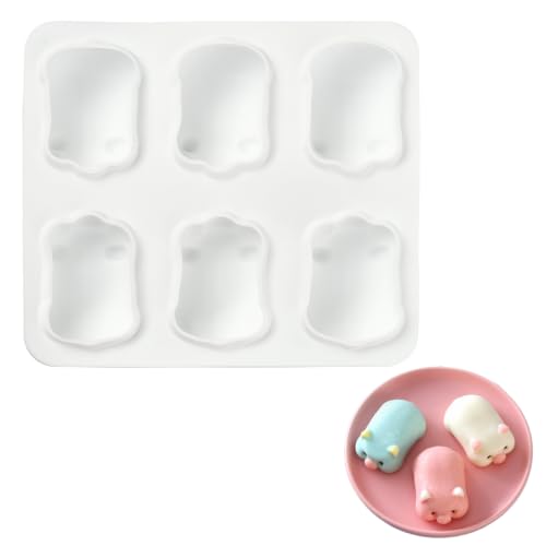 Airssory 2 Pcs Lovely Pig Shape Silicone Moulds Animals Theme Baking Molds for Chocolate Candy Fondant Dessert Cake Handmade Soap Resin Clay - color: Shape Silicone Moulds - 2 Pcs