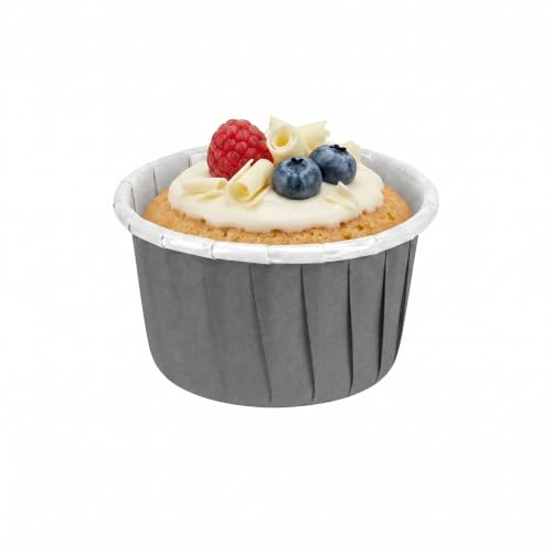 Restaurantware 1 oz Round Gray Paper Small Baking Cup, 200 Pack - color: Gray, size: Small