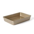 Martha Stewart Gallen 13 x 9 Inch Rectangular Nonstick Carbon Steel Cake and Baking Pan – Champagne, Durable Bakeware for Even Cooking and Easy Release - color: Champagne, size: 13" Cake Pan