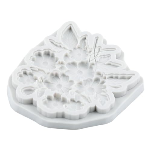 Flower Silicone Mold Poppy Lavender Peony Fondant Molds Set of 4 - color: Style B