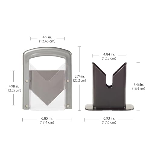 Hoan Bagel Guillotine Slicer with Safety Shield Stainless Steel - color: Silver