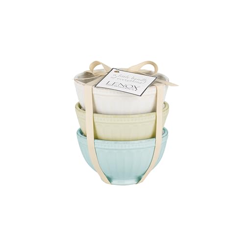 Lenox 858038 French Perle Groove Assorted Mini 3Pc Bowls - color: Multicolor