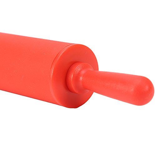 9 Inch Silicone Rolling Pin, Non-Stick Rolling Pin with Silicone Handle for Home Kitchen, Rolling Pins for Baking for Kids