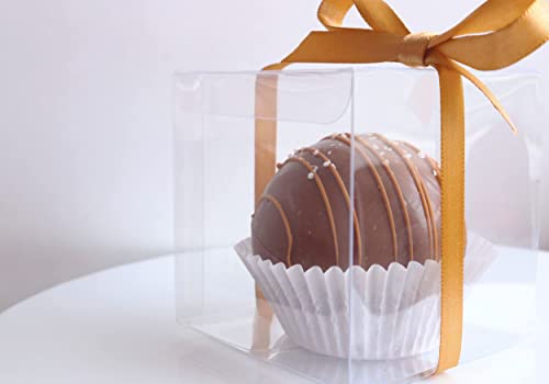 XP-ART 30Pack Clear Favor Boxes 4''X4''X4'' Plastic Gift Box - size: 1 Count (Pack of 30)