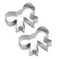 2pcs Bow Cookie Cutter, Mini Stainless Steel Cute Bow Shaped Cookie Cutter Small Metal Bowknot Ribbon Biscuit Mold Shaper for Baking Cracker Making Supplies