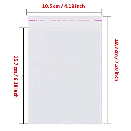 400pcs 4"x6" Clear Resealable Cellophane Bag Self Adhesive Seal - size: 4x6 Inch (Pack of 400)