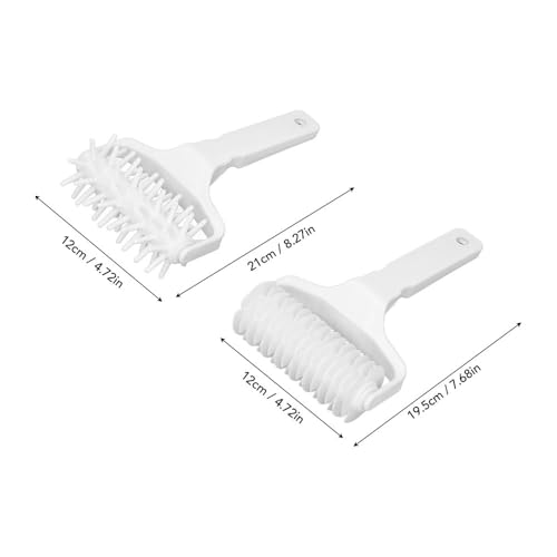 2 Pcs Pizza Dough Roller Docker with Long Handle