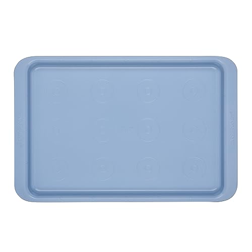 Farberware Easy Solutions Nonstick Bakeware Cookie Pan/Baking Sheet with Drop Zones and Portion Marks, 10 Inch x 15 Inch - Blue - size: Cookie Sheet (10-Inch x 15-Inch)
