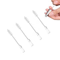4 Pack Piping Tip Cleaning Brush Double-Headed Nylon Hard Bristle Brushes Pipe Tube Cleaner for Cake Decorating Tips Nozzle Baking Pastry Bags Mouth Frosting Icing Dispenser