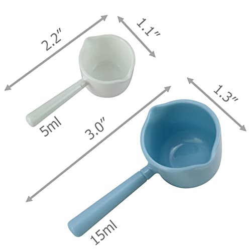 EIKS 8 Sets Short Handle Teaspoons Measuring Spoons Scoops