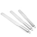 SEIWEI Cake Spatula Straight Palette Knives Smooth Icing Spatula Cupcake Cakes Decorating Home Kitchen Baking Tool Silver - size: 3 mix size