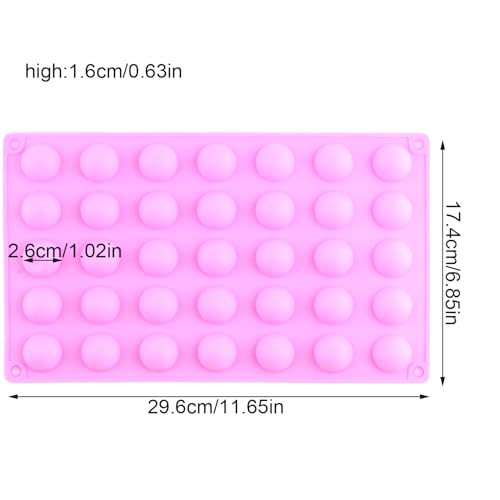 35 Cavity Mini Semi Sphere Silicone Candy Molds