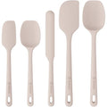 ChefAide 5 Pieces Silicone Spatulas Set, Heat Resistant Rubber Spatula - color: Beige, size: 5 pieces