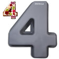 Dioycli Number Cake Molds for Baking Silicone Number 4 Cake Pan, 10 Inch - size: 4