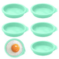 Air Fryer Egg Molds, 6-Pack Silicone Non-Stick for Muffins & Toast - color: Green
