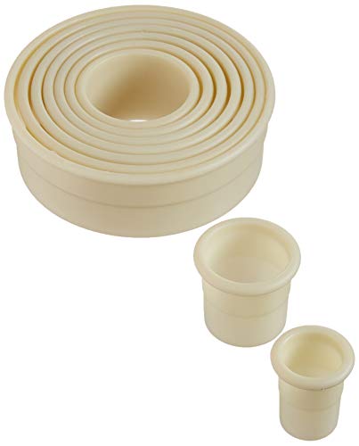 Mercer Culinary 9-Piece Round Plain Nylon Cutter Set,Off White - style: Round Plain