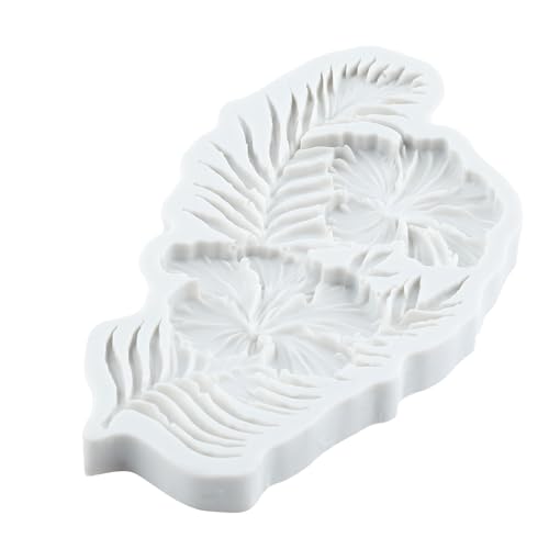 3D Flower Fondant Molds Hibiscus Flower Silicone Mold Set Of 2 - color: Style Q