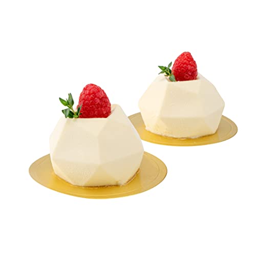 Restaurantware-Pastry Tek 8 Cavities Diamond Mold, 1 Oven-Ready Baking Mold - Flexible, Freezable, White Silicone Chocolate Mold, Easy Release, For Baking Treats