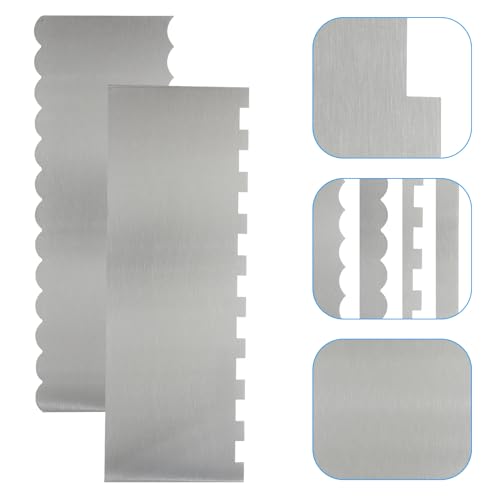 Cake Scraper, 2 Pack, 8.6 Inch, Stainless Steel