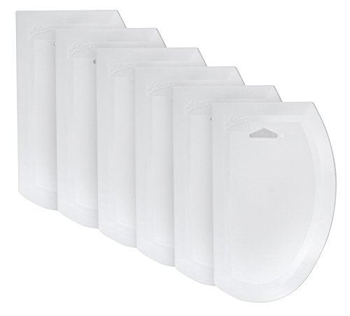 Ateco 1320 2-in-1 Bowl Scraper/Icing Smoother Set, 6-Pieces, Flexible Food-safe Plastic, White - size: Standard (Pack of 6)