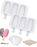 Ouddy Life Popsicle Molds Set of 2, Ice Pop Molds Silicone Cake Pop Mold - color: White