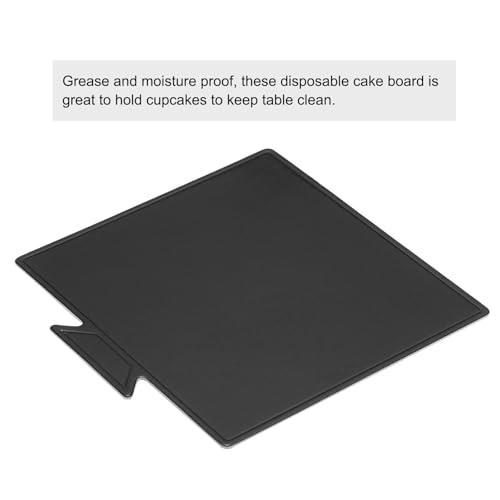 uxcell Mini Cake Boards, Grease Proof 9.1 x 8.4 cm/3.6 x 3.3" Silver Tone - color: Black, size: 3.6 x 3.3 inch