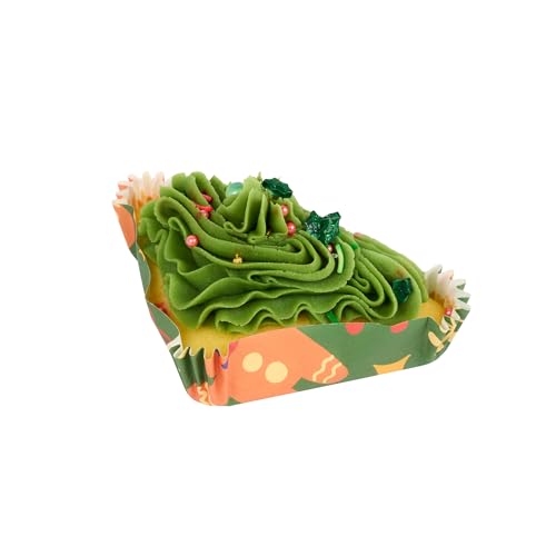 Restaurantware 6.8 oz Paper Baking Cups, Christmas, Greaseproof, 200 Count - color: Christmas
