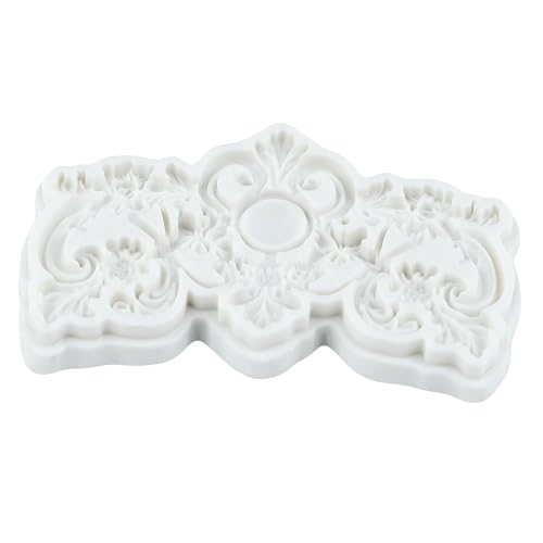 Baroque Scroll Fondant Mold Flower Relief Silicone Molds
