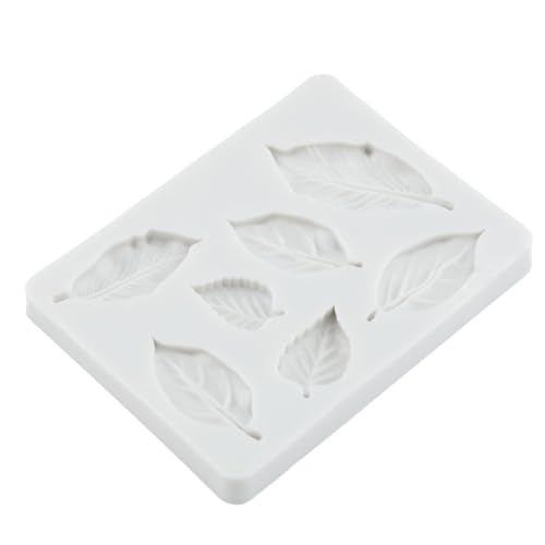 Leaf Silicone Mold Rose Maple Fern Leaves Fondant Molds Set Of 5 - color: Style H