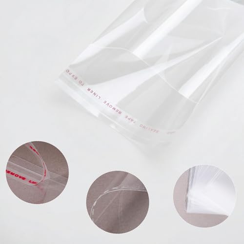 400 Pcs Cookie Bags 3.5x5.5 In Clear Cellophane Treat Bags, Self Sealing