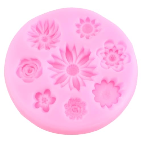 ZiXiang Flower Silicone Mold Rose Daisy Orchid Flower Fondant Mold Set Of 4 - color: Style AA