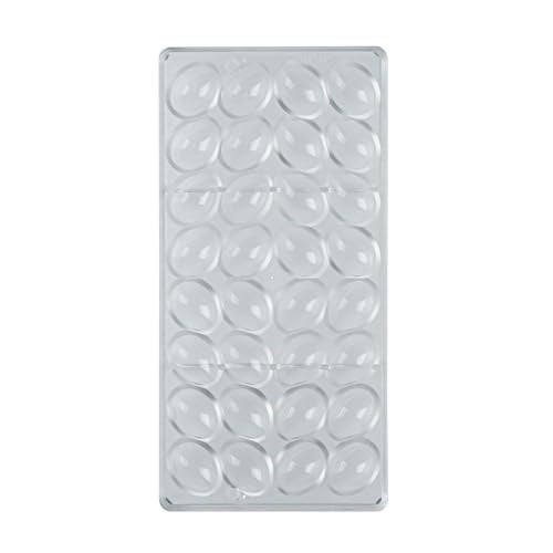 Pastry Tek 10.8 x 5.3 Inch Chocolate Shaping Mold, 1 Freezable Candy Mold - 32 Cavities, Egg-Shaped, Clear Polycarbonate Chocolate Mold, Dishwashable, Easy To Release - Restaurantware - size: 1 Count | 10.8 x 5.3 Inch, style: Egg