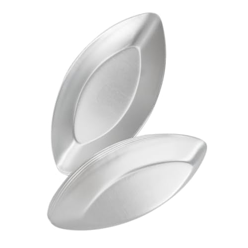 Aluminum Oval Boat Tart Molds, Egg Tartlet Pans, 10 Pack Tins - size: 4.33"x2.17"