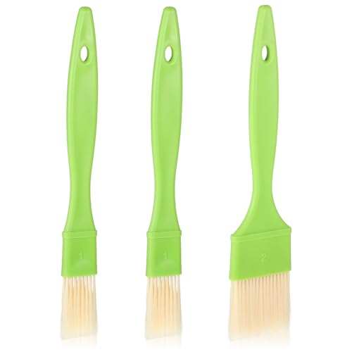 3 Pcs Pastry Brush Set – Heat Resistant Bristle Basting Brushes for Cooking