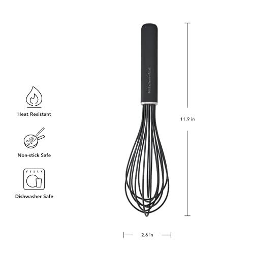 KitchenAid Silicone Whisk - color: Black