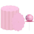 100 Pcs Scalloped Cake Pop Boards with Hole Cake Base, Pink - color: Pink