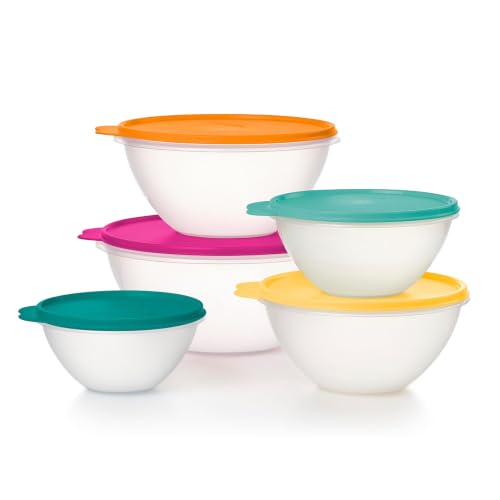 Tupperware Wonderlier 10-Piece Fauna Set (5 Bowls + 5 Lids) - color: Clear/Multicolored (Fauna)