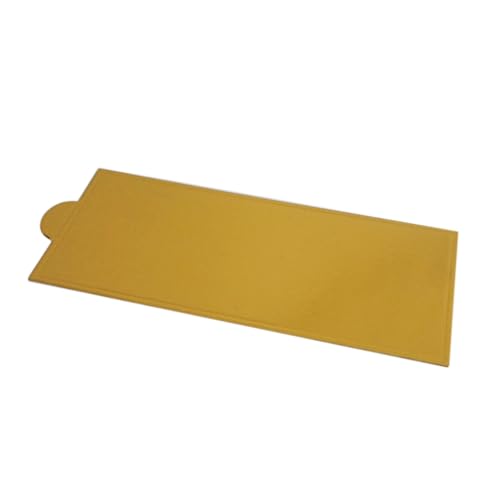 100 Pcs 4.72"x2.05" Rectangle Cake Boards, Golden Mousse Bases - size: Bigger rectangular - Gold