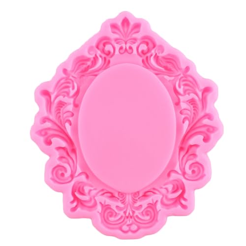 Mujiang Baroque Frame Silicone Mold Photo Frame Fondant Molds Set Of 2 - color: Style D