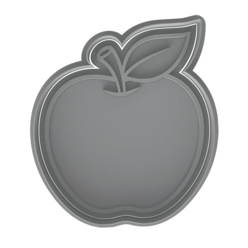 Mighty Gadget Apple Cookie Cutter & Stamp - 4x3.5" Crisp Design for Fall Baking (Random Color)
