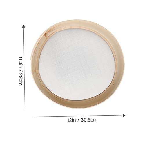 Wooden Flour Sifter Fine Mesh Sieve Baking Tool for Household Use Multi-functional Kitchen Strainer for Flour Cocoa Powder and Sugar