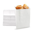 Grease Resistant - Dry Waxed Gusseted Paper Sandwich Bags - Danish White Paper Bag (1000Pcs/Pack) (6 x 2 x 9)
