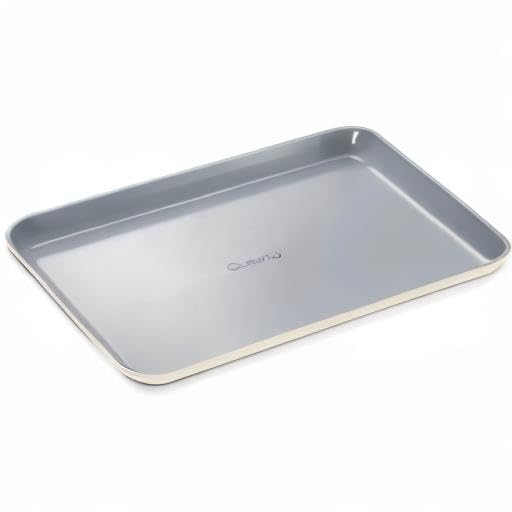 Caraway Non-Stick Ceramic-Coated 15" x 10" Baking Sheet - color: Cream, size: Medium 10" x 15"