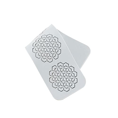 TUKE 3D Leaves Silicone Molds Flower Cake Fondant Mat Bee Leaf Pastry Moulds Rose Impression Chocolate Hollow Lace Mold (Geometry_10.4x2.8x0.12inch_L) - size: Geometry_10.4x2.8x0.12inch_L