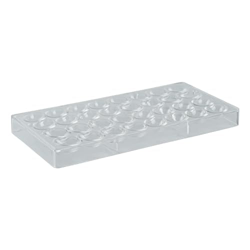 Pastry Tek 10.8 x 5.3 Inch Chocolate Shaping Mold, 1 Freezable Candy Mold - 32 Cavities, Egg-Shaped, Clear Polycarbonate Chocolate Mold, Dishwashable, Easy To Release - Restaurantware - size: 1 Count | 10.8 x 5.3 Inch, style: Egg
