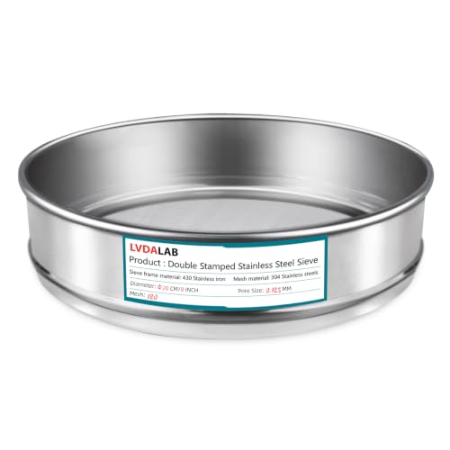 7.9" (20cm) 304 Stainless Steel Lab Sieve, 120 Mesh (0.125mm) Screen Sifter - size: 120Mesh(0.125mm)/Ф7.9in