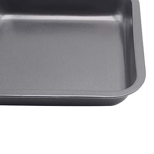 2pcs Mini Baking Pans 8 X 8 Inch (Inner 7.5 X 7.5) Square Cake Pan Bread Pan Nonstick Heavy Carbon Steel Bakeware - size: 8.33x8.33 inch Black